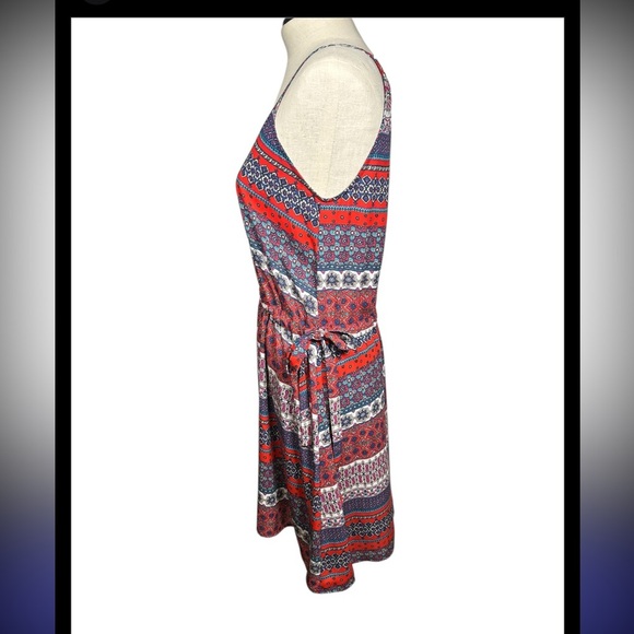 Collective Concepts Red and Blue/Striped Spaghetti Strap Sundress. Size S. - Picture 2 of 8